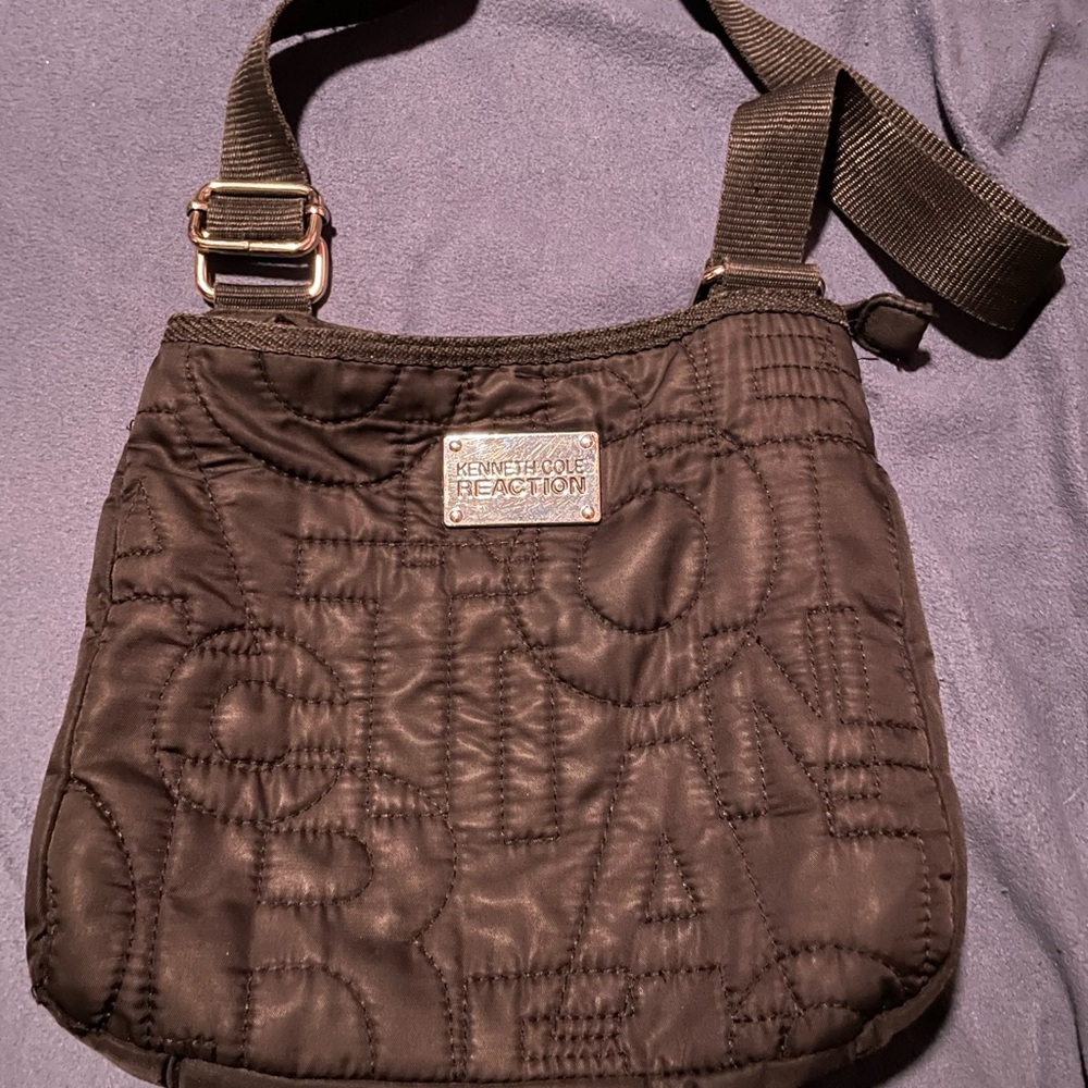 Kenneth Cole Reaction Black Quilted Crossbody Bag